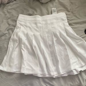 White Ultra high rise pleated mini skirt; Hollister size M